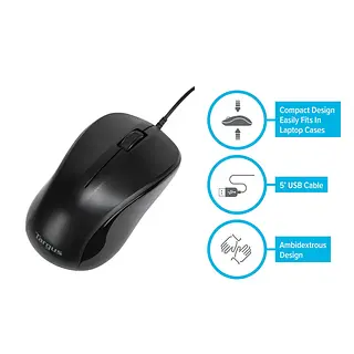 Targus Amu80 Mouse Usb Óptico Ambidiestro
